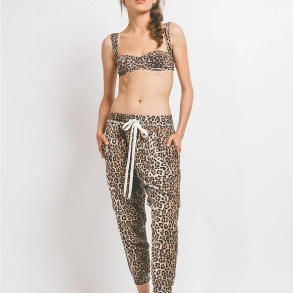 Ragdoll Los Angeles Brown Leopard Print Bikini Bralette Top - Picture 3 of 8